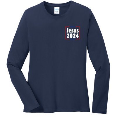 Jesus 2024 Crosses Ladies Long Sleeve Shirt