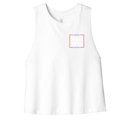 Jesus 2024 Crosses Women's Racerback Cropped Tank