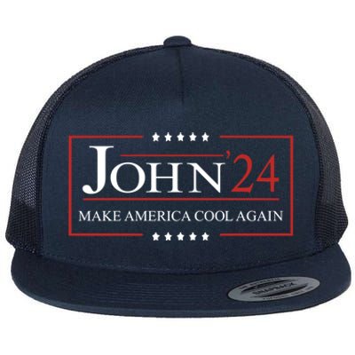 John 2024 Campaign Birthday Make America Cool Again Gift Flat Bill Trucker Hat