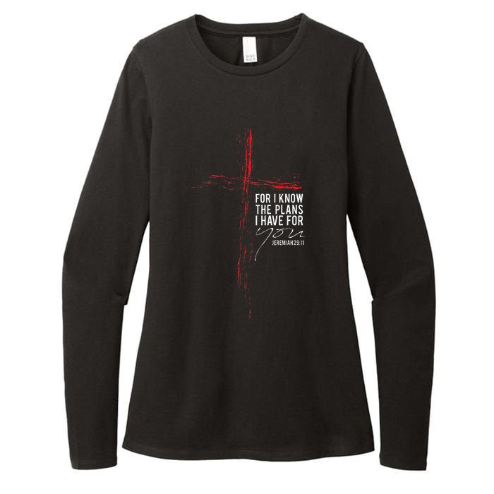 Jeremiah 2911 Christian Religious Bible Verse Gifts Cross Womens CVC Long Sleeve Shirt