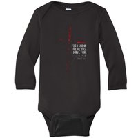 Jeremiah 2911 Christian Religious Bible Verse Gifts Cross Baby Long Sleeve Bodysuit