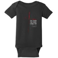 Jeremiah 2911 Christian Religious Bible Verse Gifts Cross Baby Bodysuit