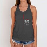 Jeremiah 2911 Christian Religious Bible Verse Gifts Cross Women's Knotted Racerback Tank