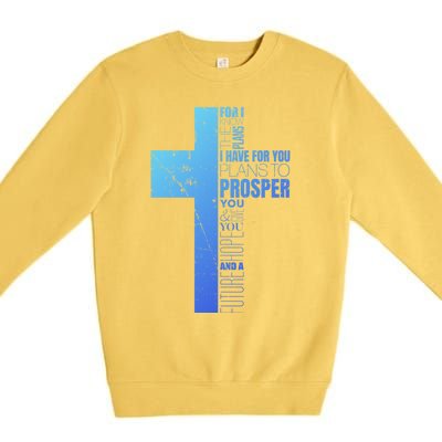 Jeremiah 29:11 Christian Cross Funny Gift Verse Sayings Meaningful Gift Premium Crewneck Sweatshirt