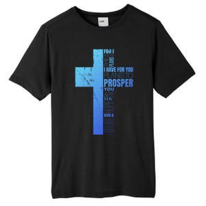 Jeremiah 29:11 Christian Cross Funny Gift Verse Sayings Meaningful Gift Tall Fusion ChromaSoft Performance T-Shirt