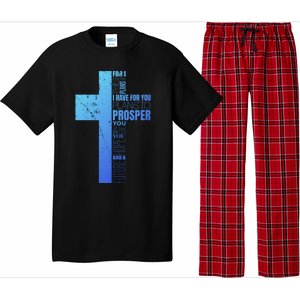 Jeremiah 29:11 Christian Cross Funny Gift Verse Sayings Meaningful Gift Pajama Set