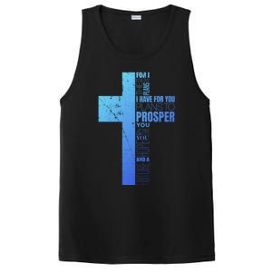 Jeremiah 29:11 Christian Cross Funny Gift Verse Sayings Meaningful Gift PosiCharge Competitor Tank