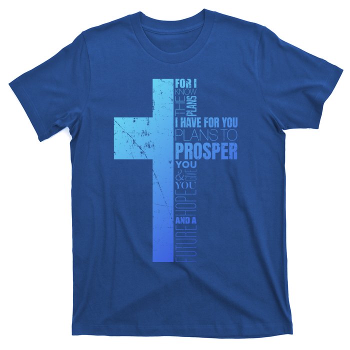 Jeremiah 29:11 Christian Cross Funny Gift Verse Sayings Meaningful Gift T-Shirt