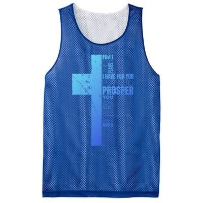 Jeremiah 29:11 Christian Cross Funny Gift Verse Sayings Meaningful Gift Mesh Reversible Basketball Jersey Tank