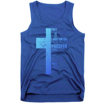 Jeremiah 29:11 Christian Cross Funny Gift Verse Sayings Meaningful Gift Tank Top