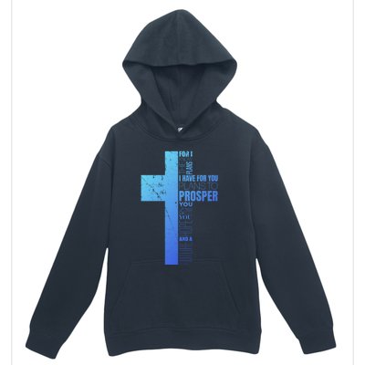 Jeremiah 29:11 Christian Cross Funny Gift Verse Sayings Meaningful Gift Urban Pullover Hoodie