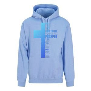 Jeremiah 29:11 Christian Cross Funny Gift Verse Sayings Meaningful Gift Unisex Surf Hoodie