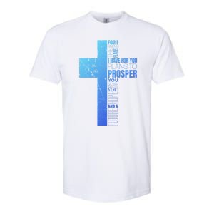 Jeremiah 29:11 Christian Cross Funny Gift Verse Sayings Meaningful Gift Softstyle CVC T-Shirt