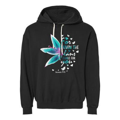 Jeremiah 29:11 Christian Bible Verse Gifts Religious Faith Garment-Dyed Fleece Hoodie