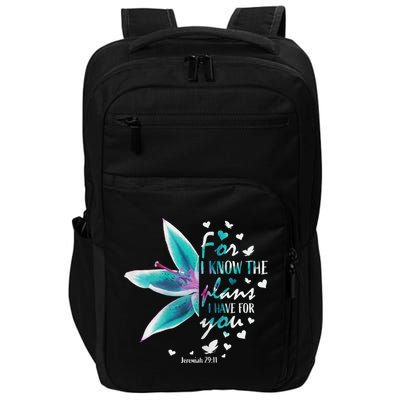 Jeremiah 29:11 Christian Bible Verse Gifts Religious Faith Impact Tech Backpack