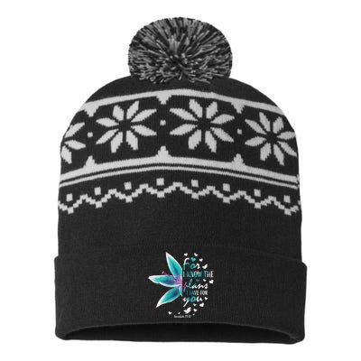 Jeremiah 29:11 Christian Bible Verse Gifts Religious Faith USA-Made Snowflake Beanie