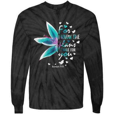 Jeremiah 29:11 Christian Bible Verse Gifts Religious Faith Tie-Dye Long Sleeve Shirt