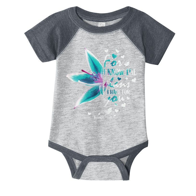 Jeremiah 29:11 Christian Bible Verse Gifts Religious Faith Infant Baby Jersey Bodysuit