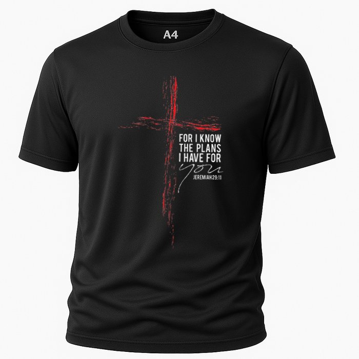 Jeremiah 2911 Christian Religious Faith Verse Cross Graphic Cooling Performance Crew T-Shirt