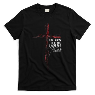 Jeremiah 2911 Christian Religious Faith Verse Cross Graphic T-Shirt
