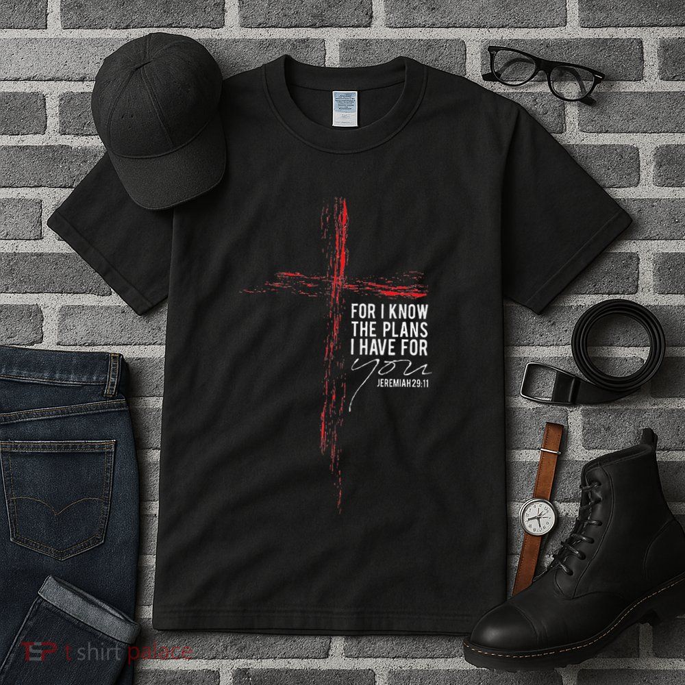 Jeremiah 2911 Christian Religious Faith Verse Cross Graphic Tall T-Shirt