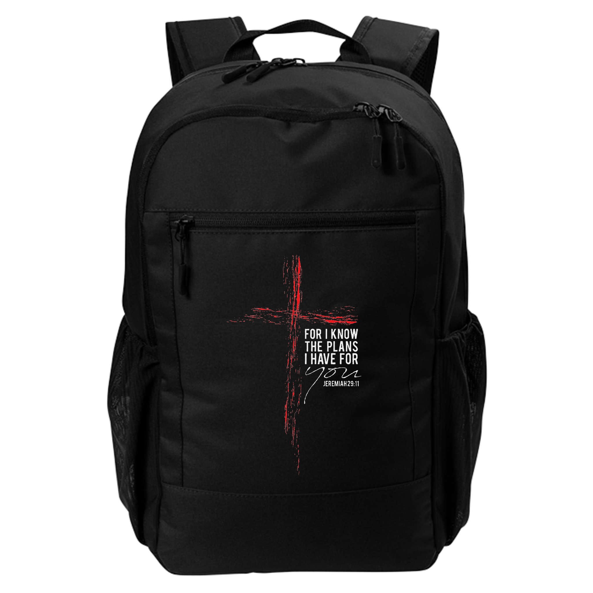 Jeremiah 2911 Christian Religious Faith Verse Cross Graphic Backpack