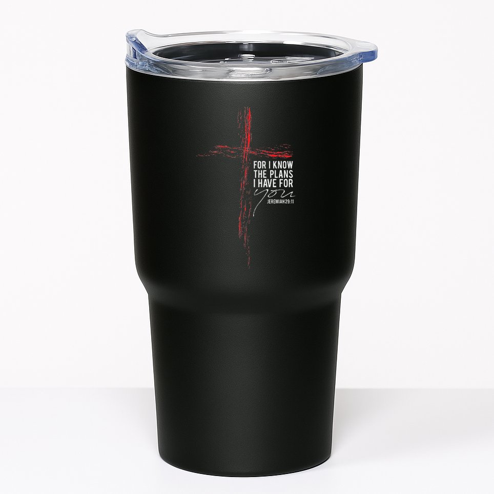 Jeremiah 2911 Christian Religious Faith Verse Cross Graphic Tumbler