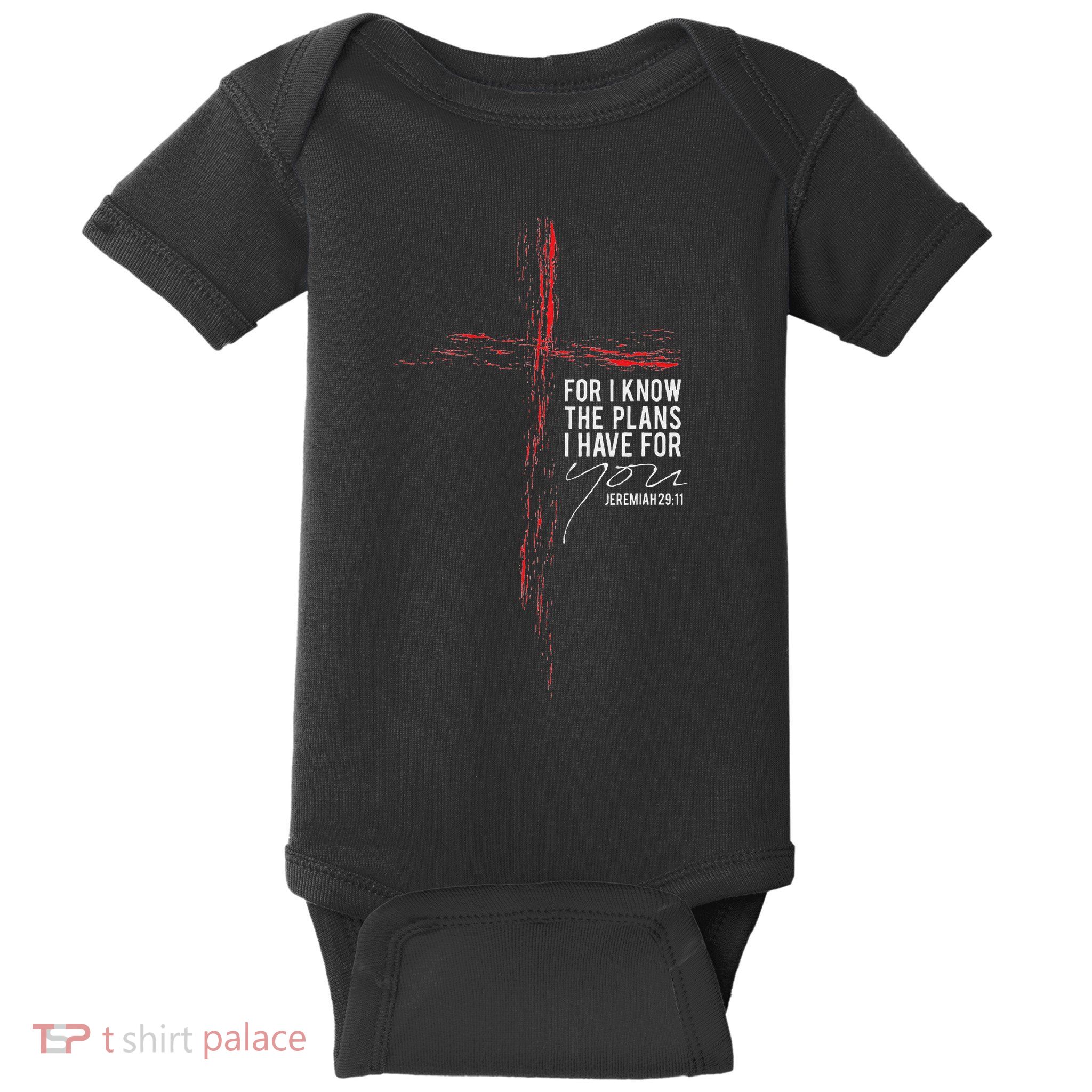 Jeremiah 2911 Christian Religious Faith Verse Cross Graphic Baby Bodysuit