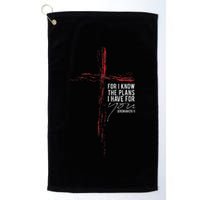 Jeremiah 2911 Christian Religious Faith Verse Cross Graphic Golf Towel