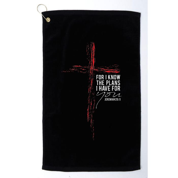 Jeremiah 2911 Christian Religious Faith Verse Cross Graphic Golf Towel