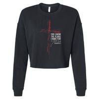 Jeremiah 2911 Christian Religious Faith Verse Cross Graphic Cropped Pullover Crew