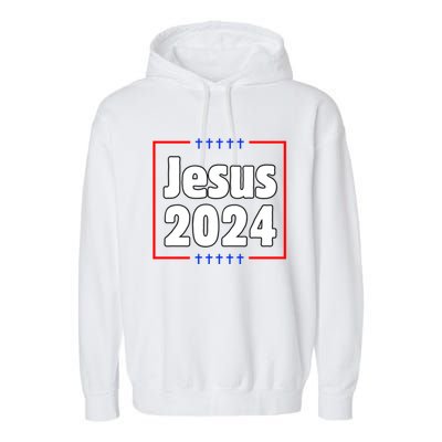 Jesus 2024 Crosses Garment-Dyed Fleece Hoodie