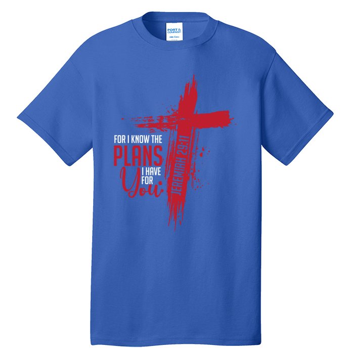 Jeremiah 29:11 Christian Religious Bible Verse Cross Gift Tall T-Shirt