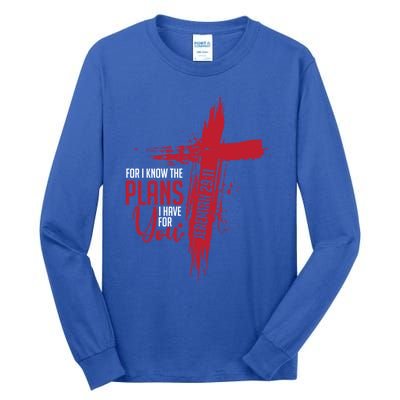 Jeremiah 29:11 Christian Religious Bible Verse Cross Gift Tall Long Sleeve T-Shirt