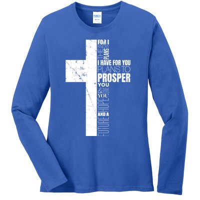 Jeremiah 29:11 Christian Cross Funny Gift Verse Sayings Meaningful Gift Ladies Long Sleeve Shirt