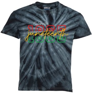 Juneteenth 2024 Celebrate Black Freedom 1865 Kids Tie-Dye T-Shirt