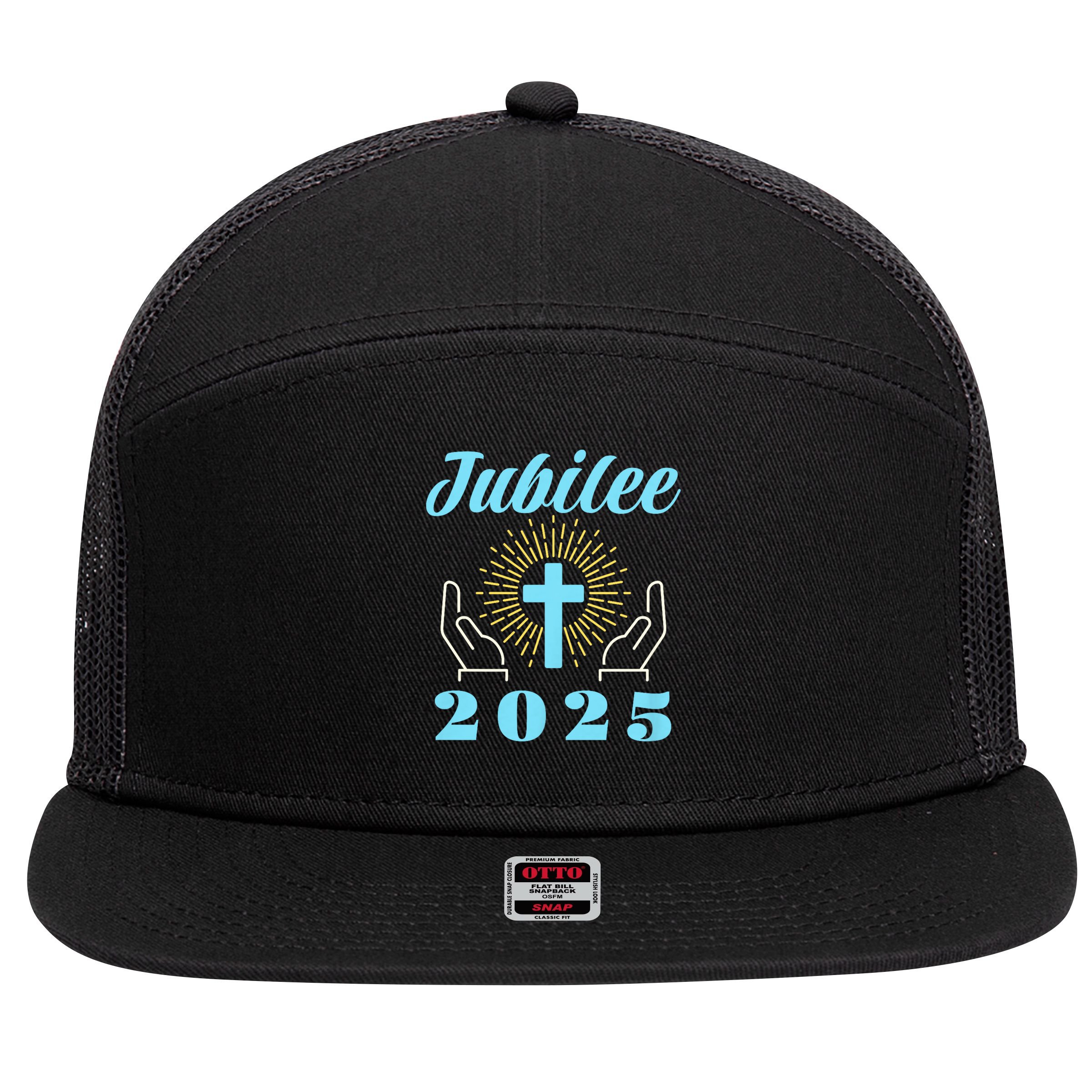 Jubilee 2025 Catholic Rome 7 Panel Mesh Trucker Snapback Hat
