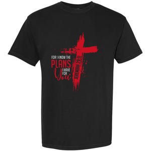 Jeremiah 2911 Christian Religious Bible Verse Cross Garment-Dyed Heavyweight T-Shirt