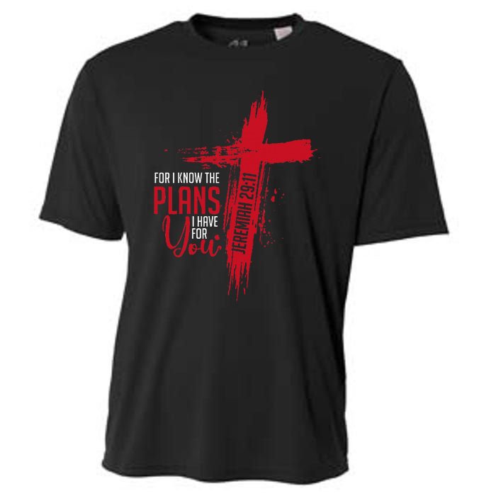 Jeremiah 2911 Christian Religious Bible Verse Cross Cooling Performance Crew T-Shirt