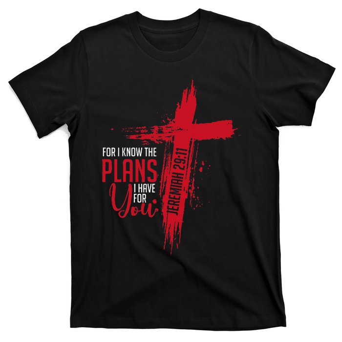 Jeremiah 2911 Christian Religious Bible Verse Cross T-Shirt