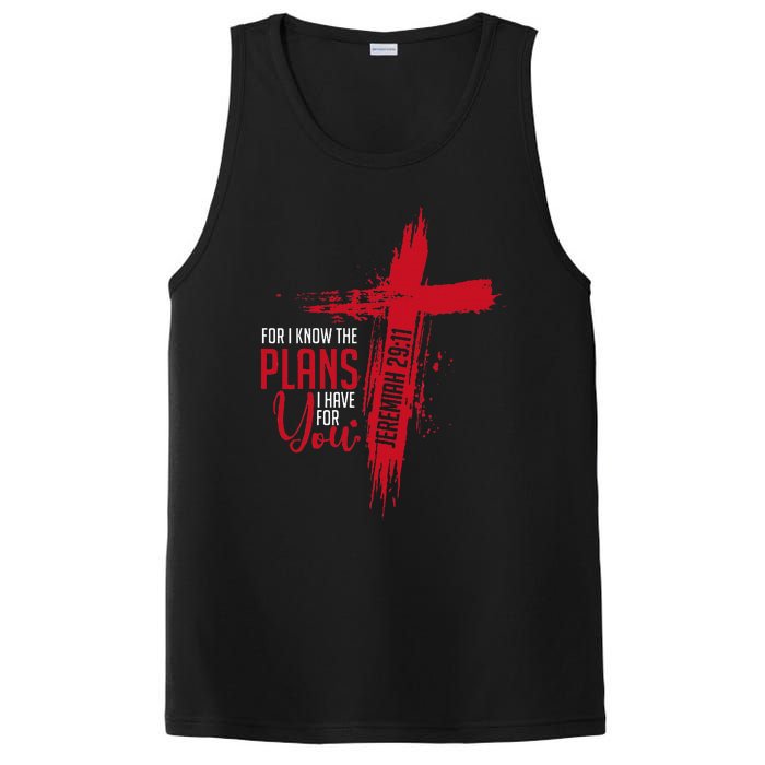 Jeremiah 2911 Christian Religious Bible Verse Cross PosiCharge Competitor Tank