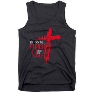 Jeremiah 2911 Christian Religious Bible Verse Cross Tank Top