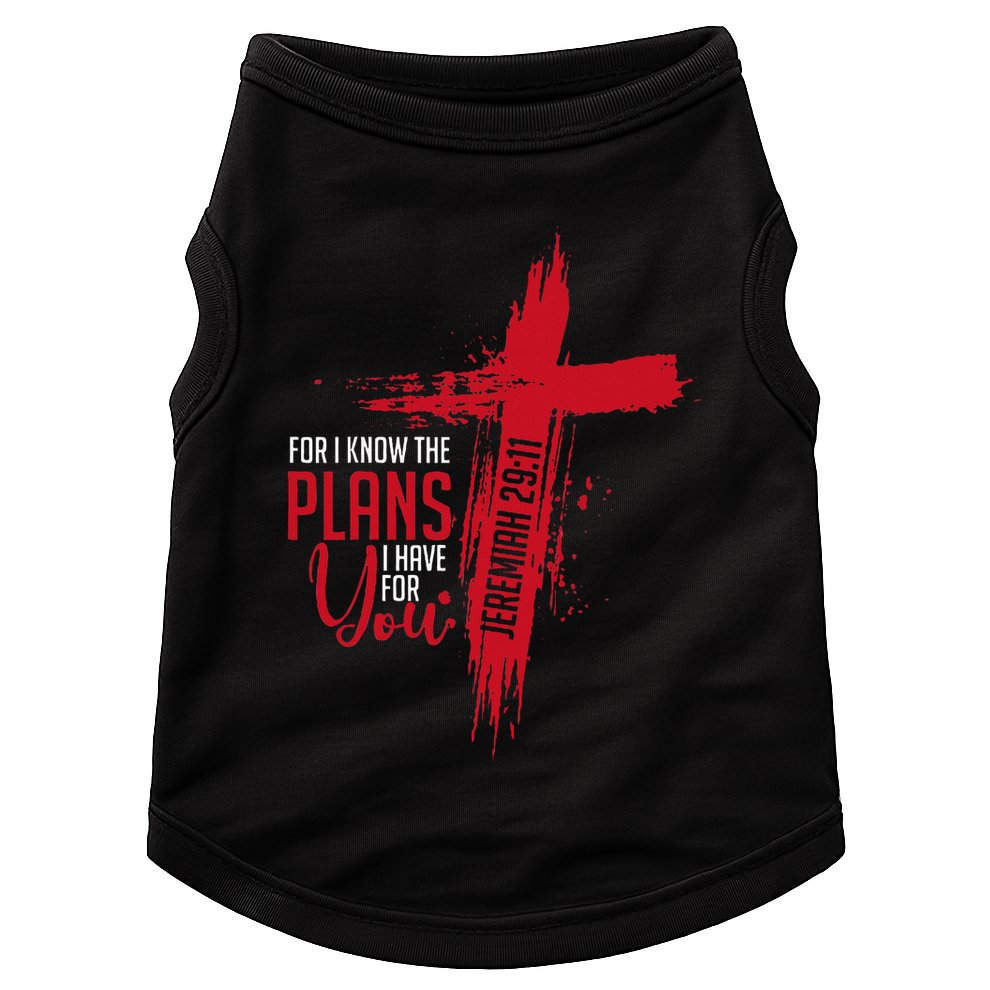 Jeremiah 2911 Christian Religious Bible Verse Cross Doggie Tank