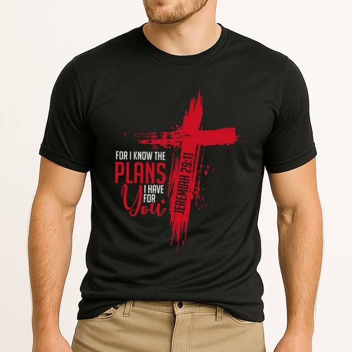 Jeremiah 2911 Christian Religious Bible Verse Cross Cooling Performance Crew T-Shirt