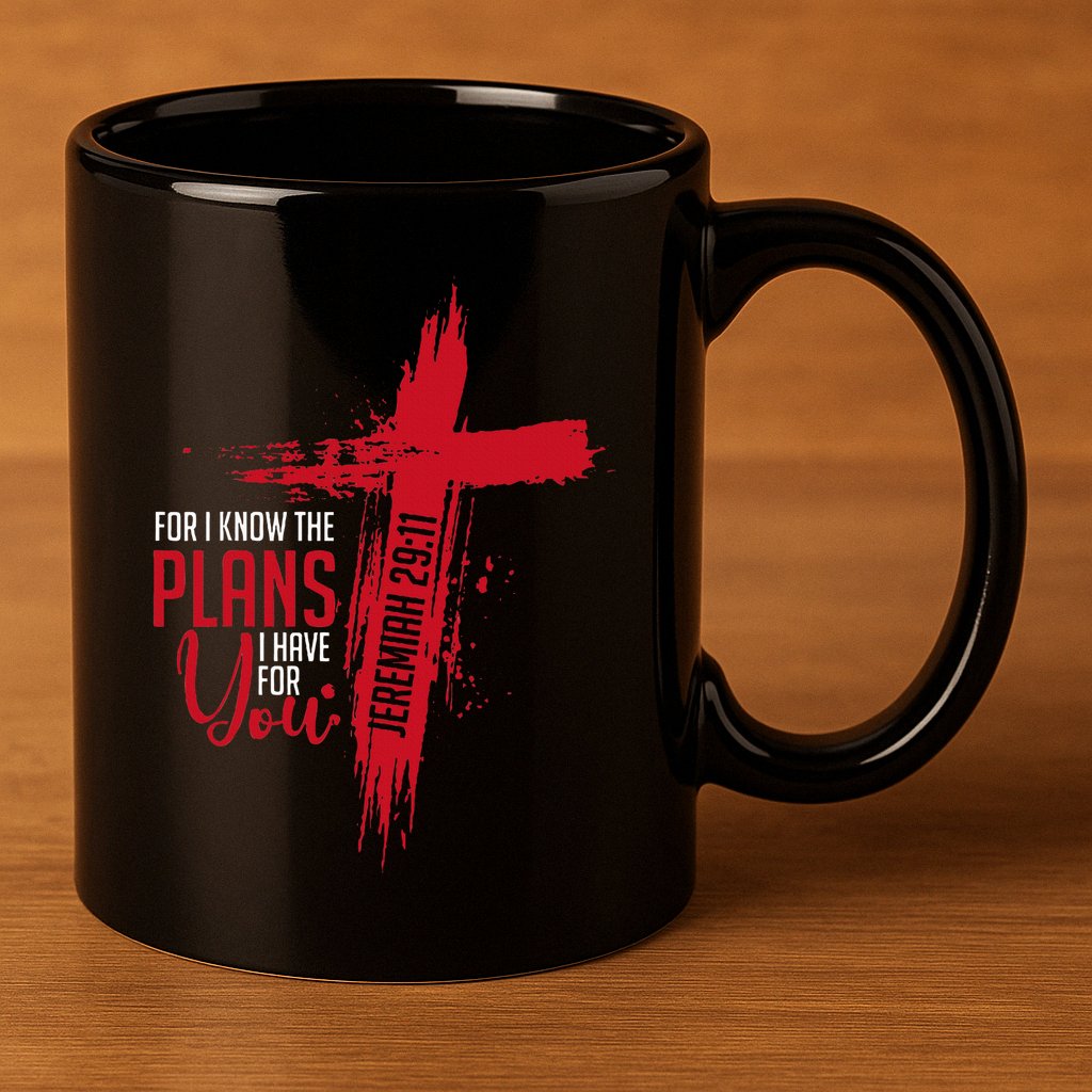 Jeremiah 2911 Christian Religious Bible Verse Cross 11oz C Handle Ceramic Mug