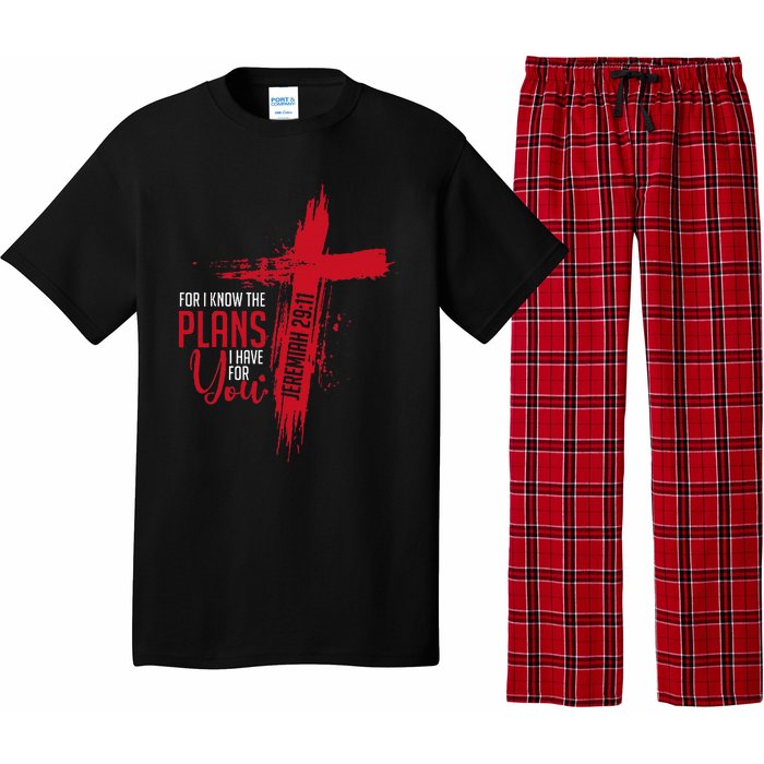 Jeremiah 2911 Christian Religious Bible Verse Cross Pajama Set