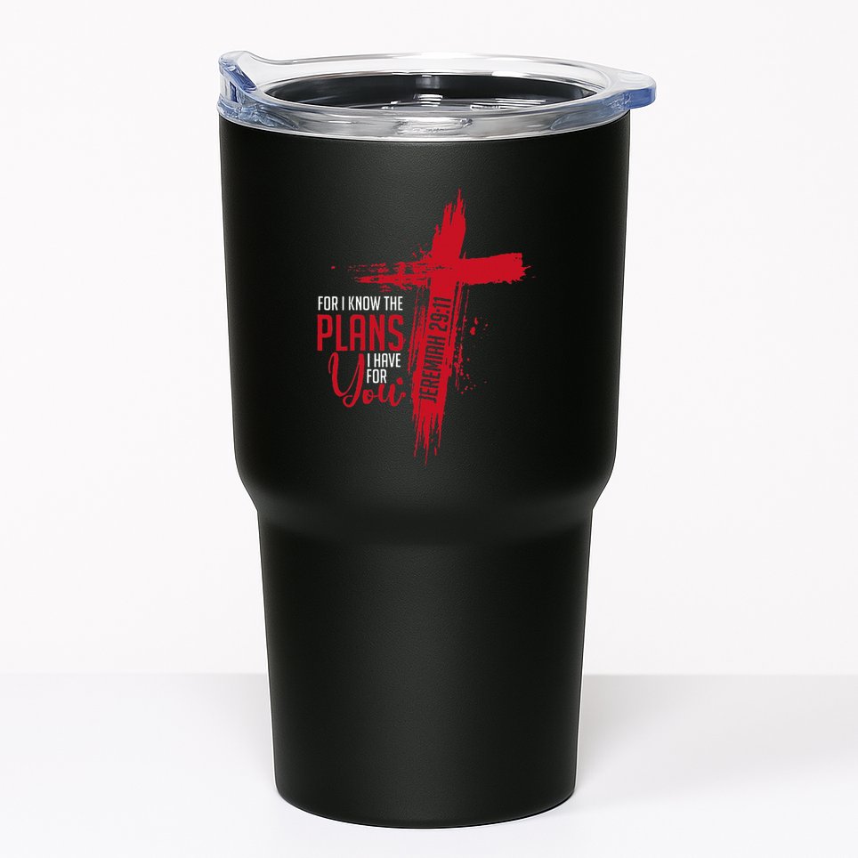 Jeremiah 2911 Christian Religious Bible Verse Cross Tumbler