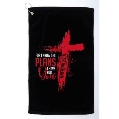 Jeremiah 2911 Christian Religious Bible Verse Cross Golf Towel