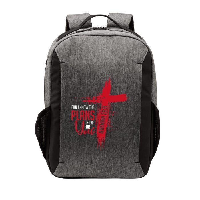 Jeremiah 2911 Christian Religious Bible Verse Cross Vector Backpack