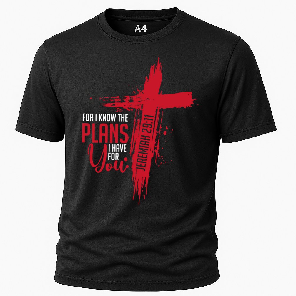 Jeremiah 2911 Christian Religious Bible Verse Cross Cooling Performance Crew T-Shirt